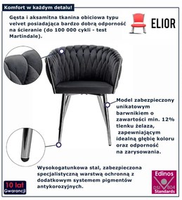 Szare tapicerowane krzesło do salonu H9-A47