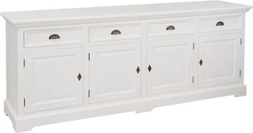 Komoda Brighton 4 drzwi + 4 szuflady white
