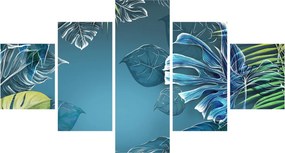 Obraz - Liście roślin tropikalnych (125x70 cm)
