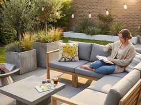 Lniana poszewka na poduszkę VELOBLOOM 45x45 cm, kremowa