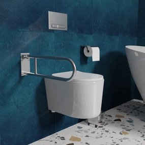 Uchwyt łazienkowy uchylny srebrny