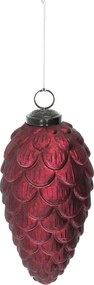 Bombka szklana Pine Red 8x8x15 cm