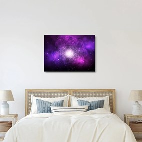 Obraz na szkle fioletowej abstrakcji (70x50 cm)