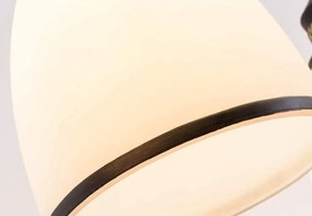 Lampa sufitowa ze szklanym kloszem, metalowa, wisząca AT11-3SZ-Czarny+Biały