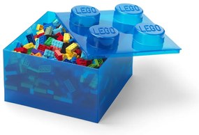 Niebieski plastikowy pojemnik dziecięcy 25x25x18 cm – LEGO®
