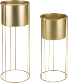 Złote stojaki na kwiaty glamour OSMOS, 2 osłonki