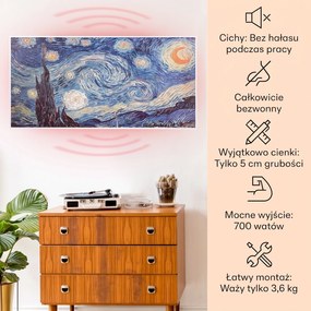 Klarstein Wonderwall Art Smart 700W Panel na Podczerwień W Formie Obrazu Noc
