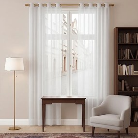 Firana gotowa Woal na przelotkach 140x250 biała nowoczesna