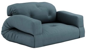 Sofa rozkładana z niebieskim obiciem Karup Design Hippo Petrol Blue