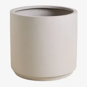 Donica Zewnętrzna Saturno Z Polistonu Sand Grey & Ø25 Cm - Sklum
