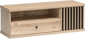Szafka RTV stojąca ALMERIA 124 cm do Salonu pod Telewizor z 1 Szufladą - Dąb artisan