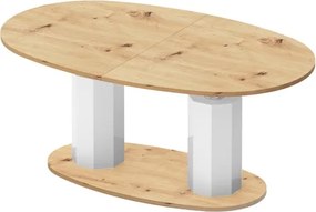 Rozkładany i podnoszony ławostół Barletta w drewnianym dekorze