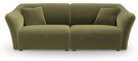 Zielona aksamitna sofa 206 cm Tokyo – Cosmopolitan Design