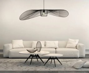 Wisząca lampa druciana kapelusz czarna E4-L87