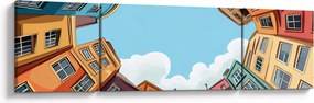 Obraz - Między domami (170x50 cm)