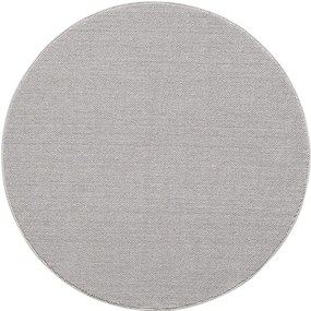 Dywan Nowoczesny Loom Srebrny koło 120 cm x 120 cm Premium
