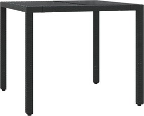 Czarny zestaw ogrodowy z kremowymi poduszkami H0-K66