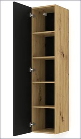 Modułowy regał ścienny dąb artisan + czarny - Herria 4X