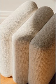 Beżowy puf z materiału bouclé Radd – noo.ma