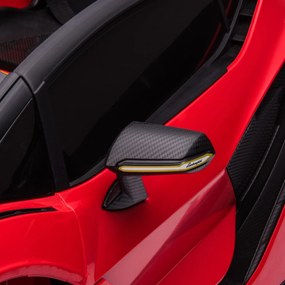 HOMCOM Samochód dziecięcy Lamborghini auto do zabawy SUV z pilotem muzyką kolor czerwony