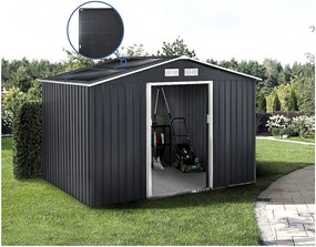 Metalowa szopa ogrodowa - "Vegas" - 7,06 m² z panelami słonecznymi - Szary