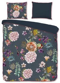 Antracytowa pościel dwuosobowa z satyny bawełnianej 240x220 cm Parma – Descanso