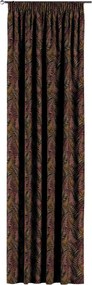 Zasłona na taśmie marszczącej 1 szt. kolor bordowy tkanina strukturalna, wzorzysta