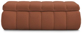 Ceglasta ławka z materiału bouclé Mont Blanc – Bobochic Paris