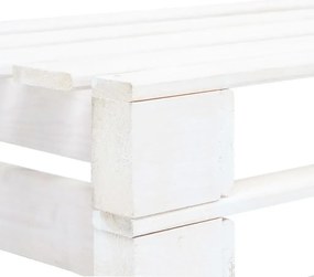 Biała ławka ogrodowa z palet - Olefix 2X