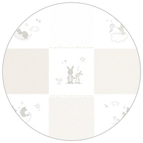 Biało-szare łóżeczko na kółkach 60x120 cm Fox &amp; Bunny – Roba