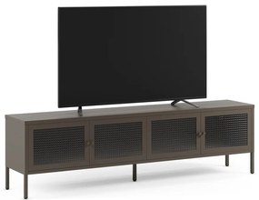 Szara metalowa szafka pod TV 160x50x35 cm Layna – Marckeric
