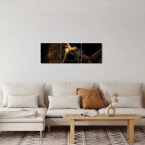 Obraz - Kobieta ze złota (z zegarem) (90x30 cm)
