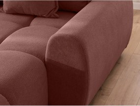 Narożnik (prawostronny/z szezlongiem) w kolorze terakoty Albane – Ropez