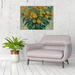 Obraz - Claude Monet, Jerusalem Artichoke Flowers, reprodukcje (70x50 cm)