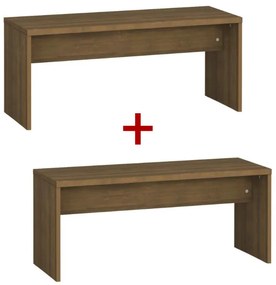 Ławka szatniowa 1+1 GRATIS, 1000 mm, orzech