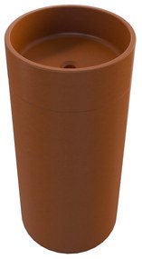 Umywalka betonowa wolostojąca bez otworu na baterię DELIS | Różne kolory : Kolor - Ceglasty, Podłączenie syfonu - Do ściany