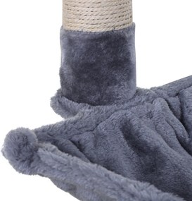 PawHut Drapak dla kotów z Słupkiem Sizalowym, Pluszowym Hamakiem, Płyta wiórowa, Szary 50 x 36 x 70 cm