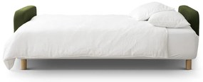 Zielona rozkładana sofa ze schowkiem 231 cm Elen – Micadoni