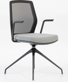 Krzesło do sali konferencyjnej z siatkowym oparciem Start Net S60