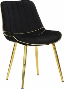 Krzesło Paris czarno-złote zestaw 2 szt. 51X59X79 cm