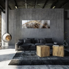 Obraz kropli na roślinie (170x50 cm)