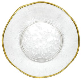 Szklana miska ze złotą obwódką DATURA, 15 cm