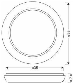 Biała lampa sufitowa LED 38x38 cm Gilly – Candellux Lighting