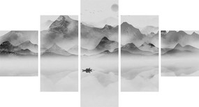 Obraz - Japońskie jezioro (125x70 cm)