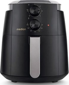 Frytkownica na gorące powietrze MEDION MD13020 1500W 4,7L Timer 60min Temperatura 80-200°C Czarna