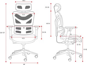 Krzesło biurowe Diablo V-Commander, zgodne z normą BHP, kolor czarny