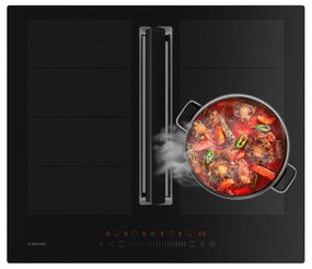 Klarstein Chef-Fusion 60cm 4 Strefy Gotowania Płyta Indukcyjna z Okapem Czarny