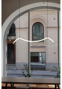 Czarno-biała lampa wisząca LED Melt – Markslöjd