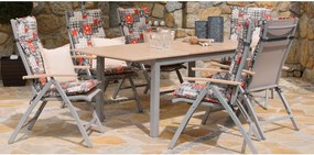 Doppler EXPERT WOOD - ogrodowy aluminiowy fotel regulowany