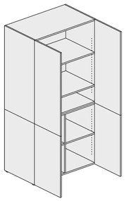 PLAN Szafka kuchenna NIKA 1000 x 600 x 2000 mm, grafit